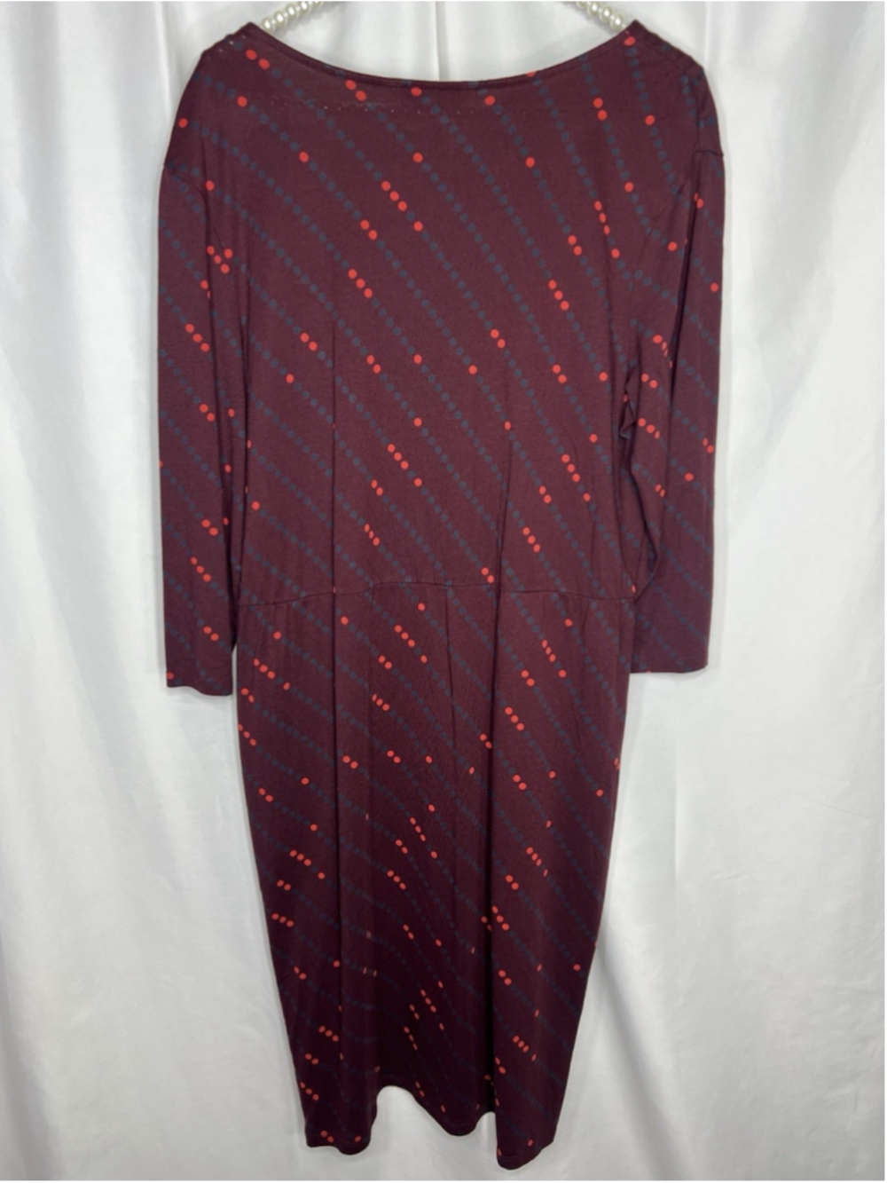 Boden Womens 10L Cressida Faux Wrap Dress 3/4 Sleeve Stretch V Neck Knee Length - Picture 6 of 11